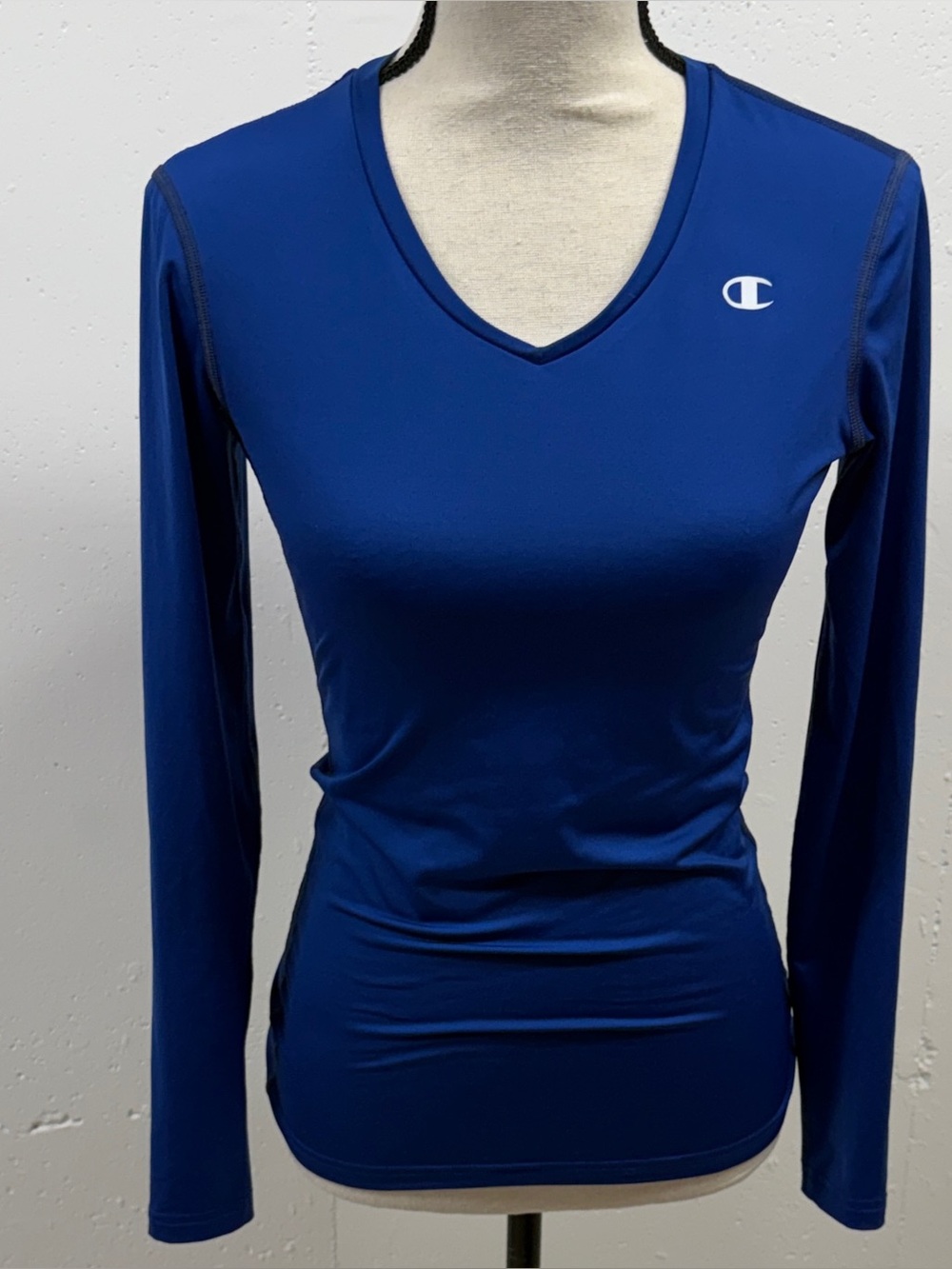 Champion Women’s Long-Sleeve V-Neck Top - Royal blue